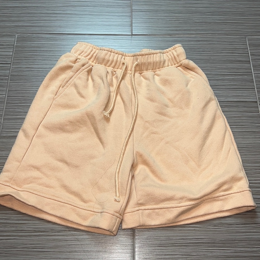 Beige Sweat Shorts